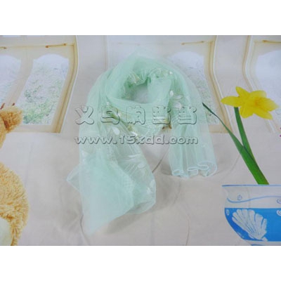 印花雪纺丝巾女长纱巾印花防晒披肩 蕾丝围巾 -时尚印花秋冬丝巾