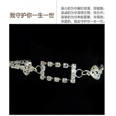  韩国时尚个性手链 爪钻手链 潮流生日手链	