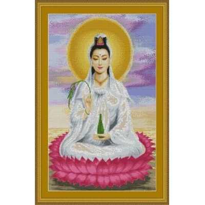 观音坐莲（印花）	