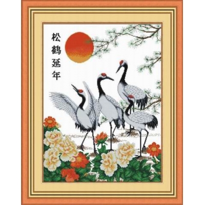 松鹤延年（印花