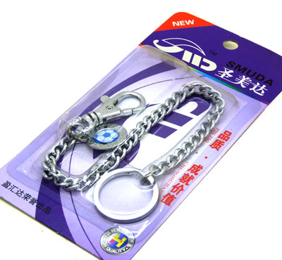 汽车钥匙扣 钥匙圈双环扣---8803圣美达钢条链条钥匙扣
