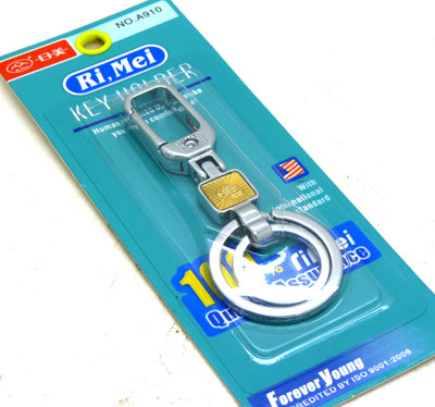 汽车钥匙扣 钥匙圈双环扣---日美A910不锈钢双圈扣钥匙扣	