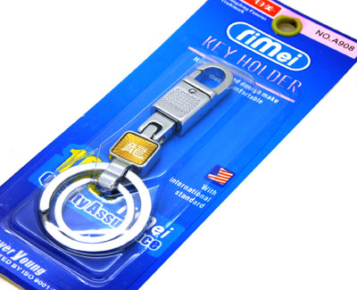  汽车钥匙扣 钥匙圈双环扣---日美0908不锈钢双圈钥匙扣