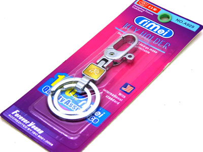 汽车钥匙扣 钥匙圈双环扣---日美0929不锈钢双圈钥匙扣