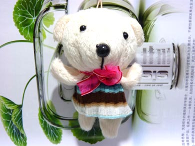 穿裙小白熊挂件