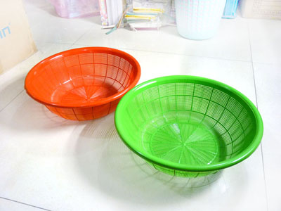 塑料筐沥水篮洗菜篮果篮-大号圆米篮