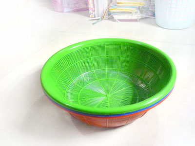 塑料筐沥水篮洗菜篮果篮-大号圆米篮