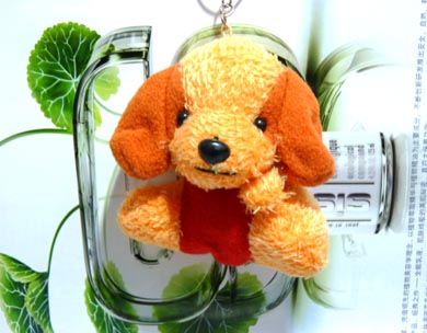 可爱毛绒大耳狗挂件	