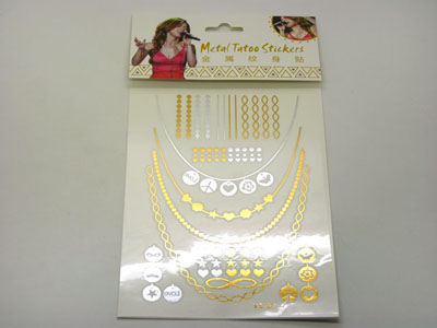 金色银色防水金属纹身贴纸-金属纹身贴	