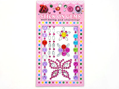 儿童奖励贴画 独立背胶DIY钻贴蝴蝶-6号	