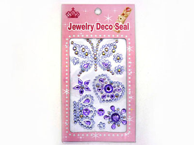 手机汽车大颗宝石贴画独立背胶心形奖励贴纸-7号	