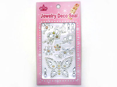 手机汽车大颗宝石贴画独立背胶心形奖励贴纸-7号	