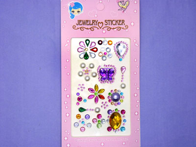 手机汽车大颗宝石贴画独立背胶心形奖励贴纸-8号