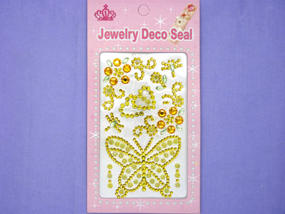 儿童奖励贴画 独立背胶DIY钻贴蝴蝶-+6号	