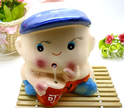 招财进宝 创意储蓄罐 开运开业摆件/8寸娃娃存钱罐
