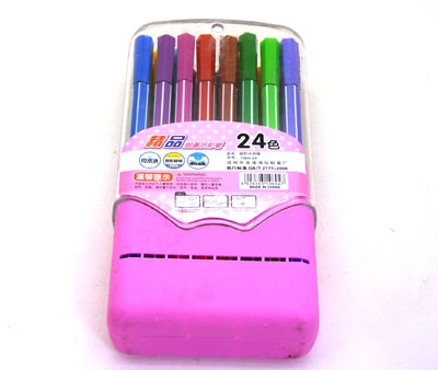  卡通阿狸 彩色绘画水彩笔 圆筒包装（24支装）----24色筒装水彩笔
