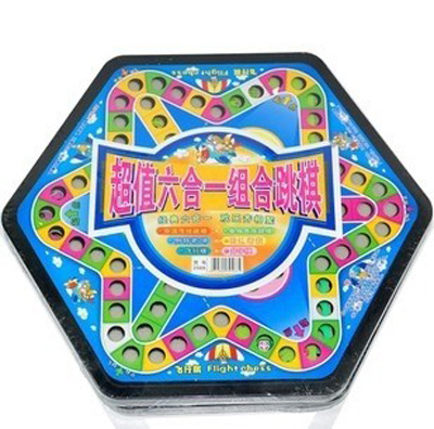 经典6合1 超值游戏包 飞行棋+跳棋+钻石棋+井字棋等	