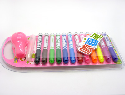 正品儿童喷喷笔高套装好玩娱乐喷12支笔