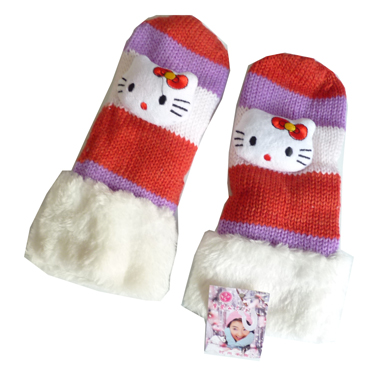 可爱造型佳人冬季保暖手套	