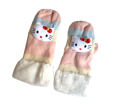 可爱造型佳人冬季保暖手套	