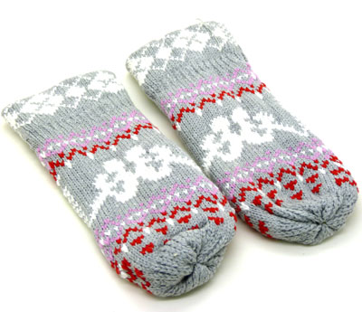  韩版可爱保暖手套女士秋冬季毛线连指手套