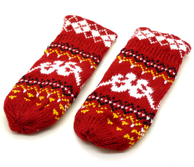 韩版可爱保暖手套女士秋冬季毛线连指手套