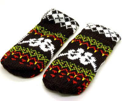  韩版可爱保暖手套女士秋冬季毛线连指手套 