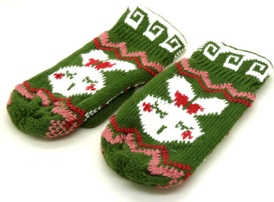  韩版可爱保暖手套女士秋冬季毛线连指手套