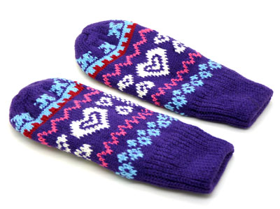 韩版可爱保暖手套女士秋冬季毛线连指手套 