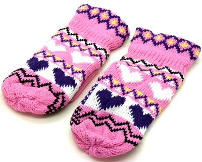 韩版可爱保暖手套女士秋冬季毛线连指手套