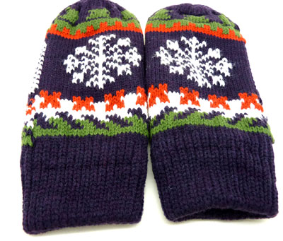  韩版可爱保暖手套女士秋冬季毛线连指手套 