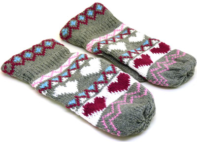 韩版可爱保暖手套女士秋冬季毛线连指手套