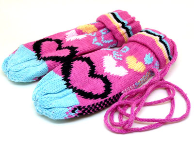 保暖特价秒杀可爱手工针织流行手套