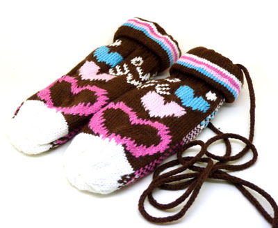 保暖特价秒杀可爱手工针织流行手套	