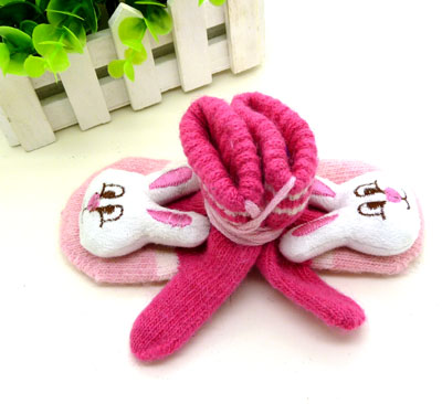 冬季全指时尚超可爱针织卡通手套（儿童）