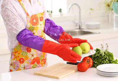 洗衣手套 家务厨房卫生手套 保暖手套---加长加绒	