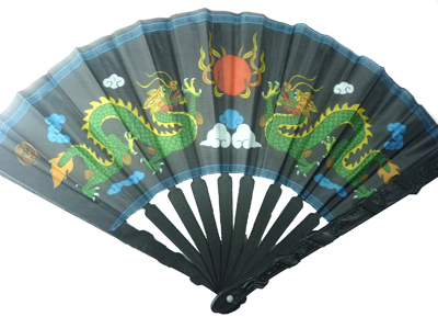 经典/二龙戏珠/个性扇子	