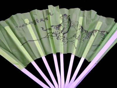 经典/卡通漫画/虎虎生威/折扇/扇子	