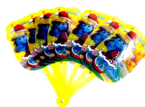 卡通分体带扣折叠扇	