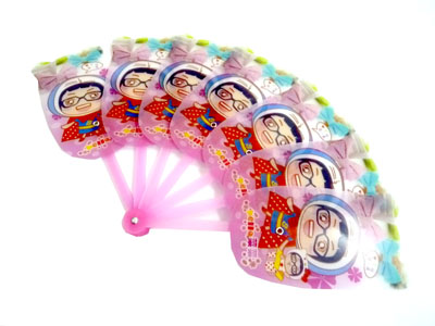 卡通分体带扣折叠扇