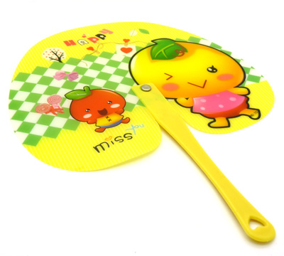 苹果扇 夏季清凉桃心扇子 环保铆钉扇子 熊宝宝卡通扇	