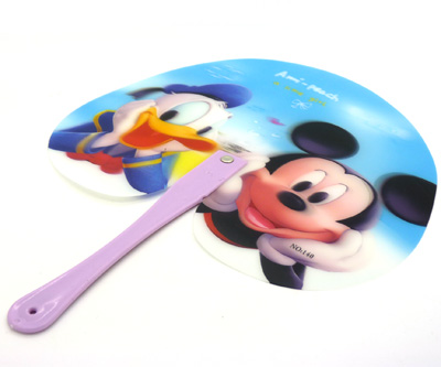 可爱卡通扇 夏季清凉扇子 米老鼠卡通扇子 苹果铆钉扇	