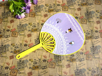 大号卡通长柄扇子/波点素雅大号清凉扇/卡通小扇子----21号	