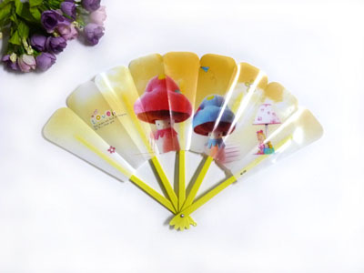 夏季可爱清凉儿童五折扇 塑料卡通扇子批发 折叠学生扇-----3号