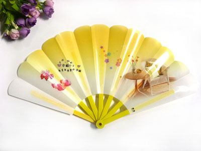 夏季可爱清凉儿童七折扇 塑料卡通扇子批发 折叠学生扇-----3号	