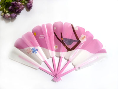 夏季可爱清凉儿童六折扇 塑料卡通扇子批发 折叠学生扇-----5号