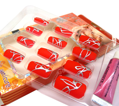 12片胶雕花美甲甲片  法式甲片美甲贴片