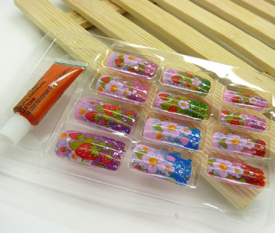 美甲贴片假指甲022彩绘甲片	