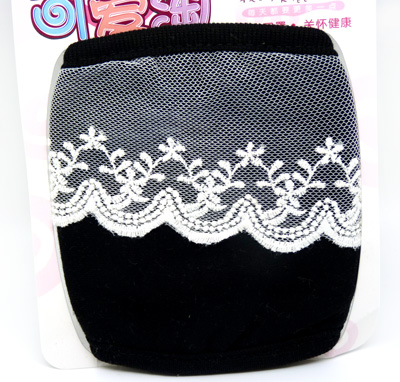 时尚波点蕾丝花边女生可爱超萌口罩 防尘防风口罩（61号）	