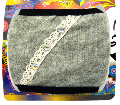 可爱花边口罩 时尚布艺冬季口罩 毛绒防风防尘面罩（63号）